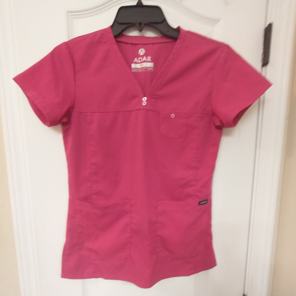 Adar Pro Women's Scrub Top In Fruit Punch -Style 4402